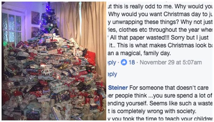 Mutter verteidigt sich, ihren Kindern 96 Geschenke zu Weihnachten zu kaufen